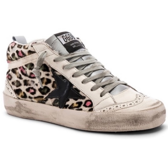 Golden Goose Shoes - GOLDEN GOOSE ★ Mid Star Midstar White Multicolor Leopard 37 7 Full Set New